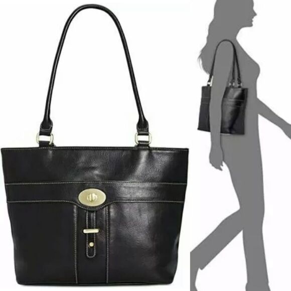 Giani Bernini Turn Lock Glazed tote - Picture 1 of 4